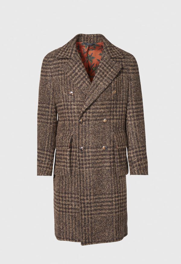 Paul Stuart Double Breasted Plaid Overcoat, image 1