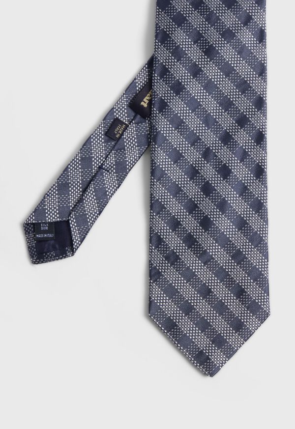Paul Stuart Silk Jacquard Check Tie, image 1