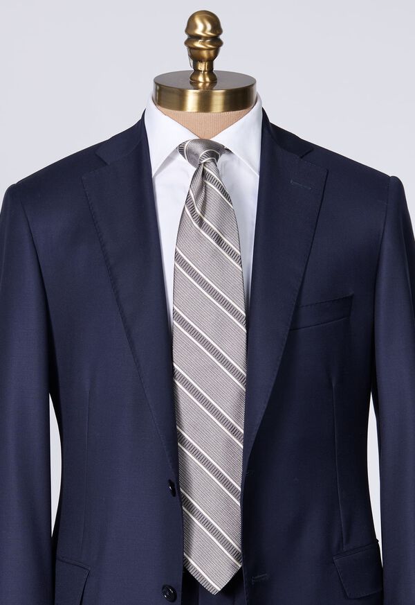 Paul Stuart Silk Jacquard Macclesfield Stripe Tie, image 2