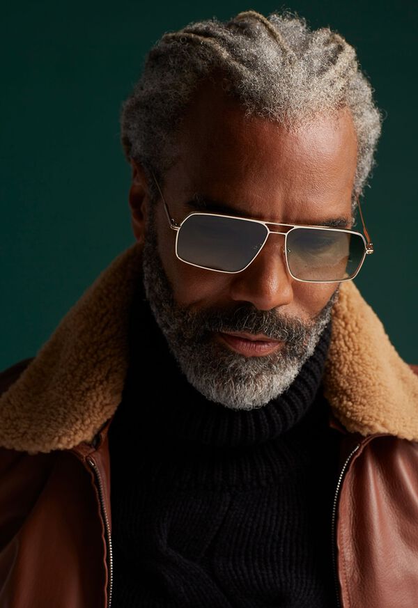 Paul Stuart ZEGNA Shiny Light Gold Sunglasses, image 2