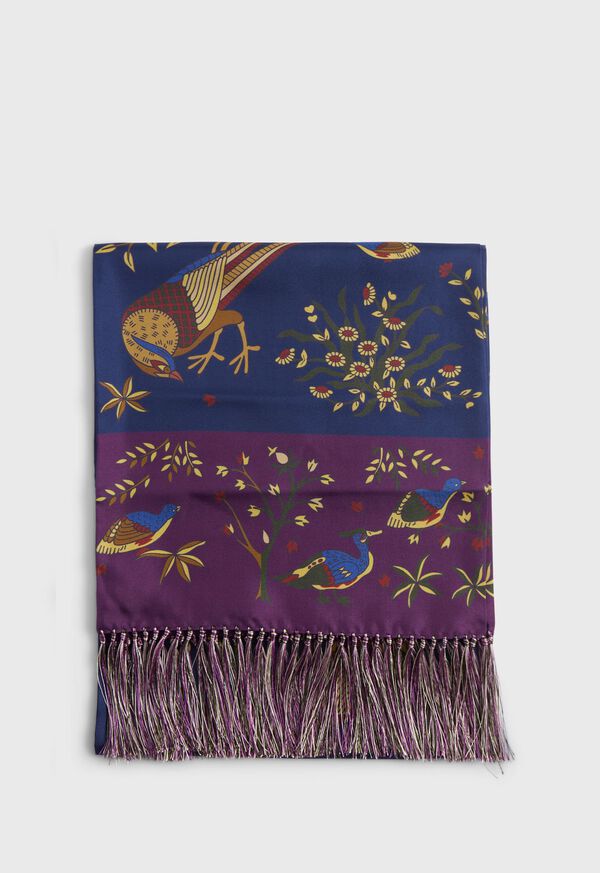 Paul Stuart Silk Bird of Paradise Scarf, image 2