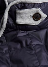 Paul Stuart Quilted Nylon Vest with Wool Trim, thumbnail 6