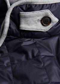 Paul Stuart Quilted Nylon Vest with Wool Trim, thumbnail 2