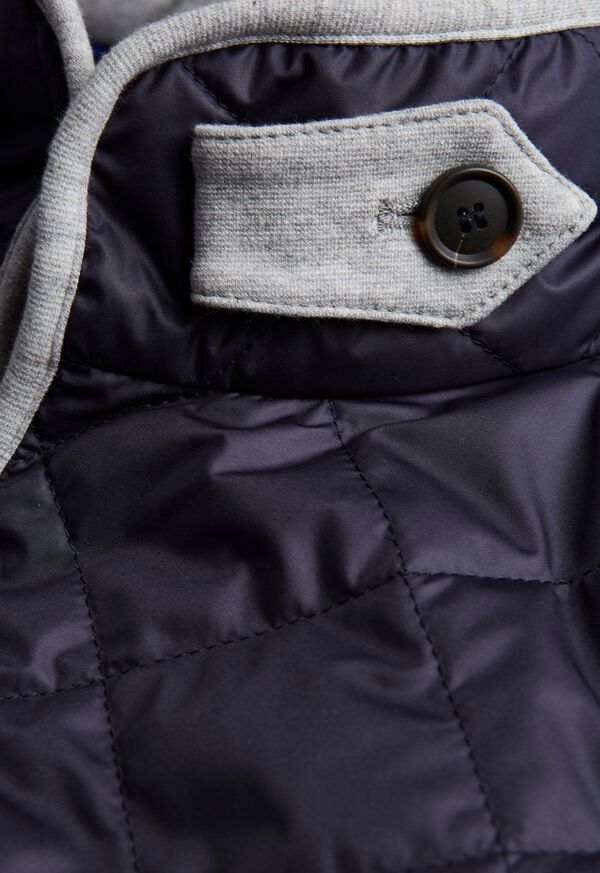 Paul Stuart Quilted Nylon Vest with Wool Trim, image 2