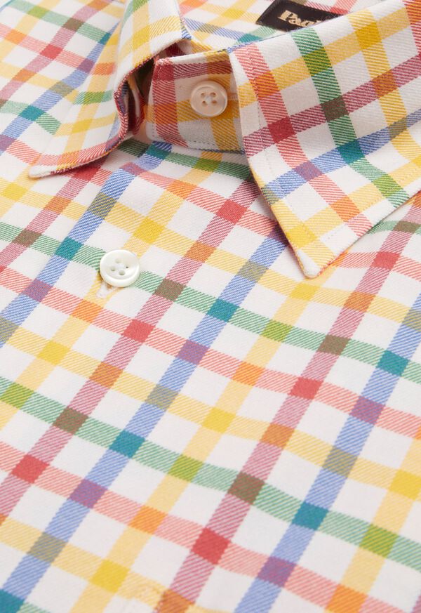 Paul Stuart Cotton Flannel 4-Color Check Sport Shirt, image 2