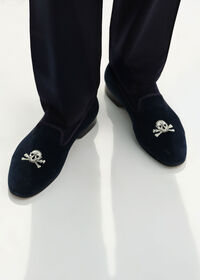Paul Stuart Tyler Velvet Skull Slip-on, thumbnail 2