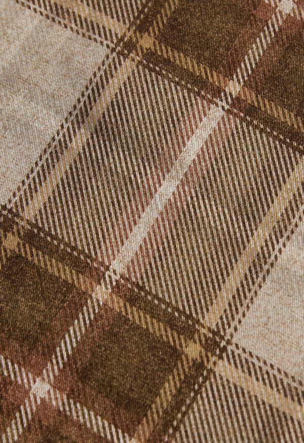 Paul Stuart Printed Plaid Brushed Cotton Shirt, image 3