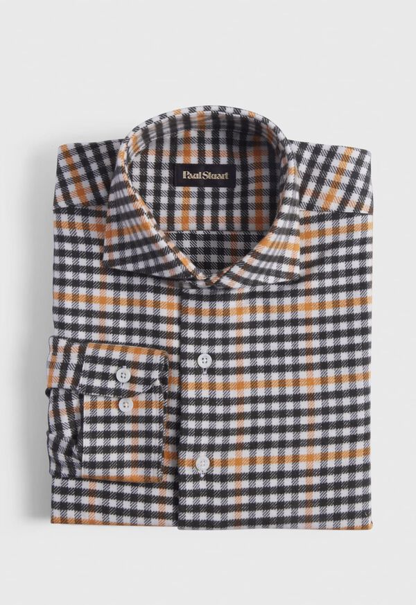 Paul Stuart Flannel Small Plaid Sport Shirt, image 1