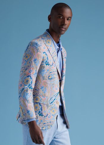 Paul Stuart Printed Floral Linen Jacket