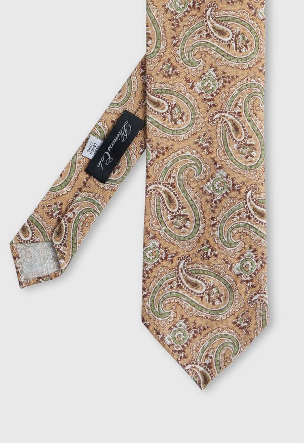 Paul Stuart Printed Linen Paisley Tie, image 1