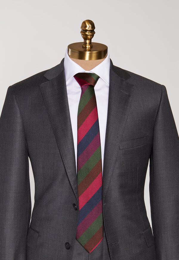 Paul Stuart Multi Color Bar Stripe Tie, image 2