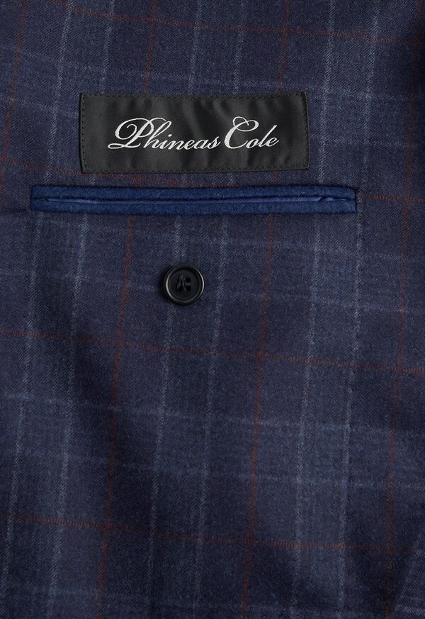 Paul Stuart Navy Plaid Wool Suit, image 4