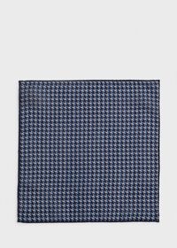 Paul Stuart Wool Houndstooth Print Pocket Square, thumbnail 2