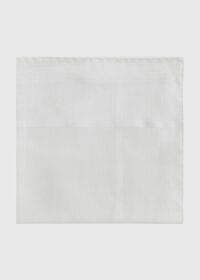 Paul Stuart White Cotton Pocket Square, thumbnail 1