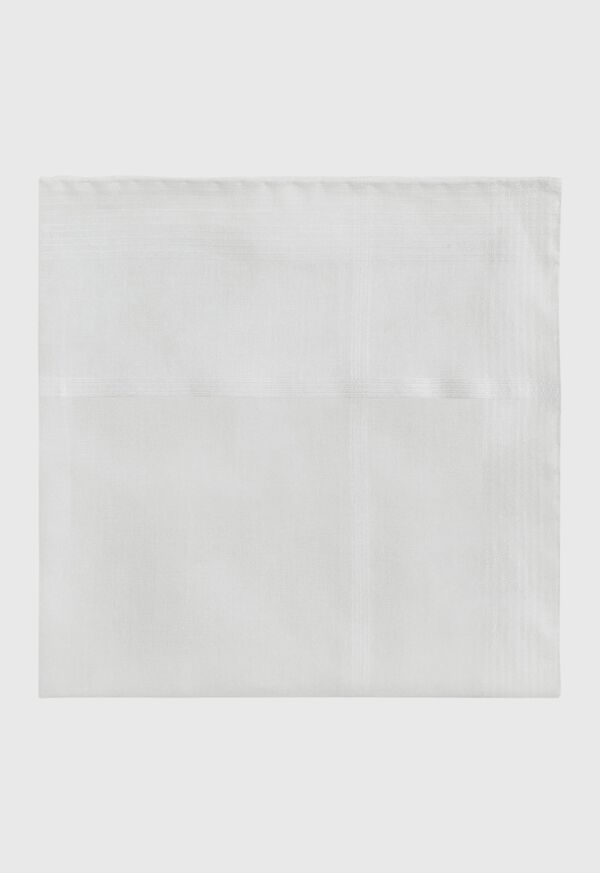 Paul Stuart White Cotton Pocket Square