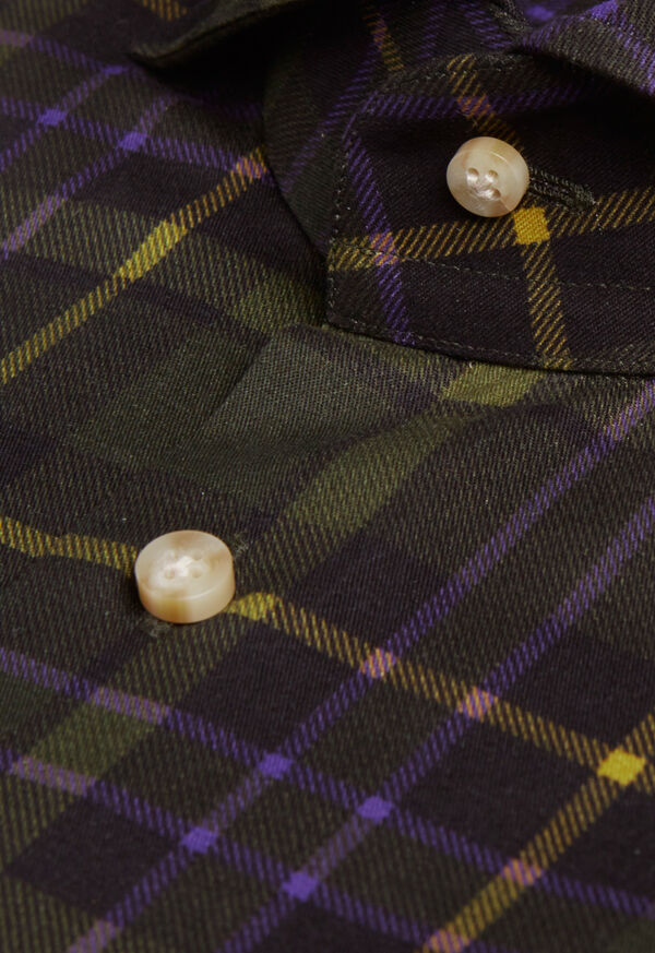 Paul Stuart Custom Tartan Plaid Flannel Shirt, image 2