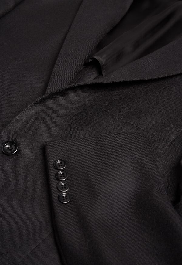 Paul Stuart Solid Black Cashmere Sport Jacket, image 2