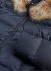 Paul Stuart Puffer Coat with Hood & Fur Trim, thumbnail 2
