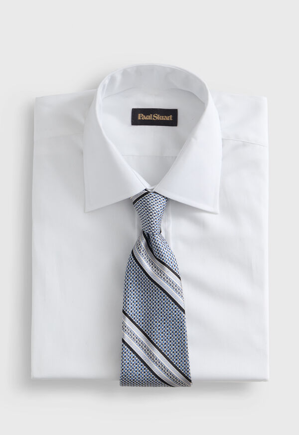Paul Stuart Textured Stripe Woven Silk Tie, image 2