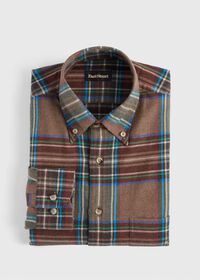 Paul Stuart Exaggerated Plaid Flannel Sport Shirt, thumbnail 1