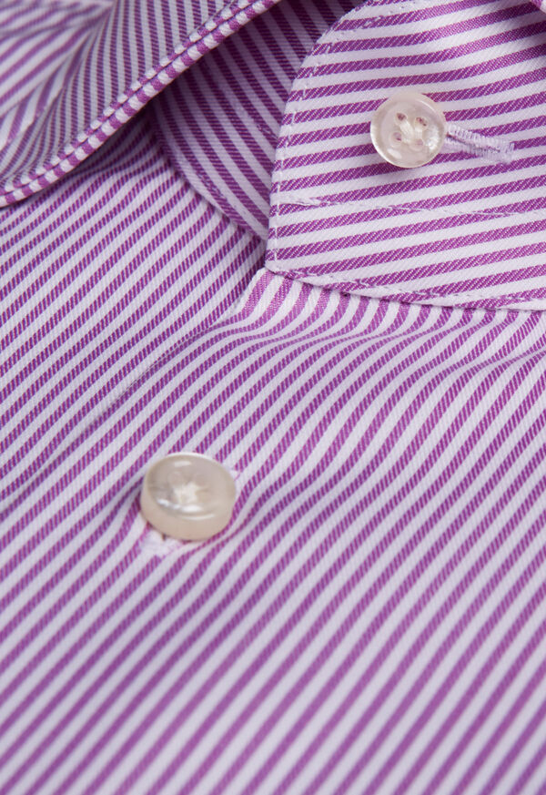 Paul Stuart Spread Collar Plum Stripe Shirt, image 2