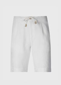 Paul Stuart Linen Tucked Pleat Bermuda Short, thumbnail 1