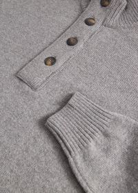 Paul Stuart Wool Button Neck Sweater, thumbnail 2