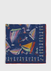 Paul Stuart Vintage Beach Scene Pocket Square, thumbnail 2