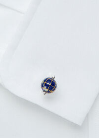 Paul Stuart Blue Lapis Spinning Globe Cuff Links, thumbnail 2