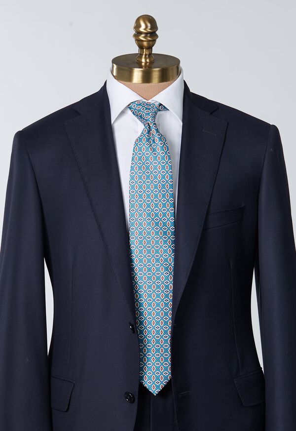 Paul Stuart Printed Silk Jacquard Diamond Tie, image 6