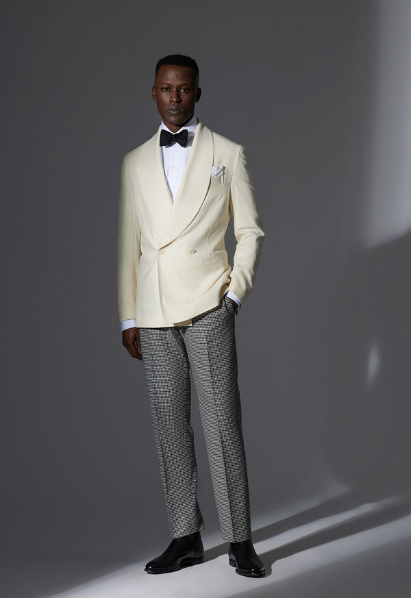 Paul Stuart Cream Double Breasted Shawl Collar Dinner Jacket Look, image 1