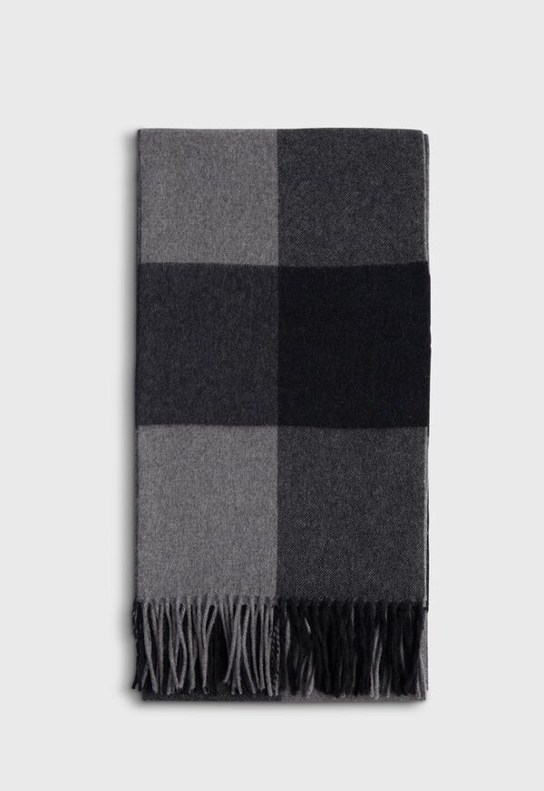 Paul Stuart Cashmere Checked Scarf, image 2
