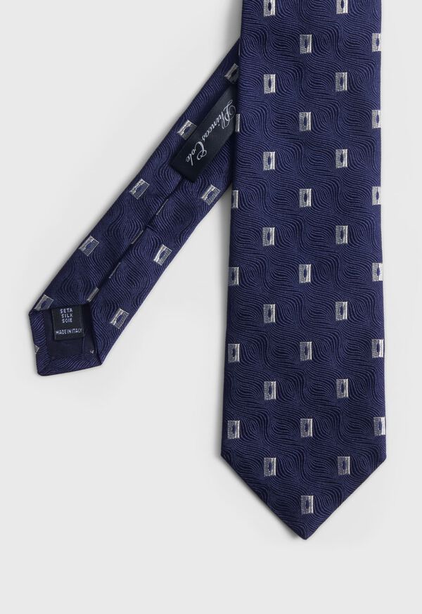 Paul Stuart Deco Square Woven Silk Tie, image 1