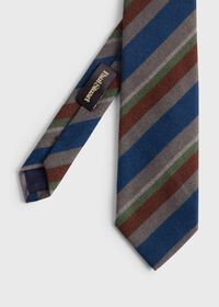 Paul Stuart Printed Multi Color Stripe Tie, thumbnail 1