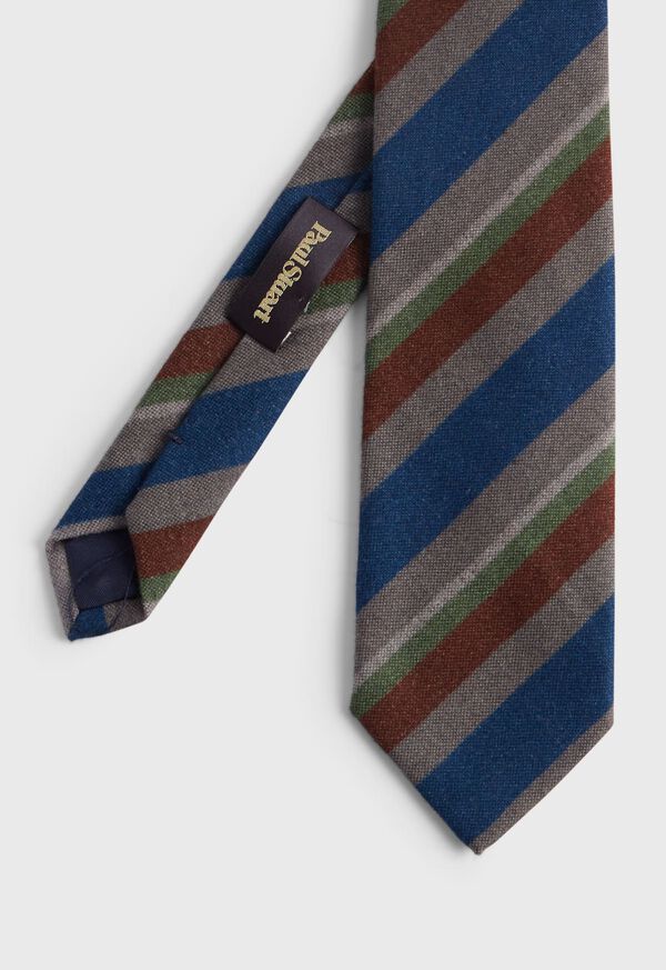 Paul Stuart Printed Multi Color Stripe Tie, image 1