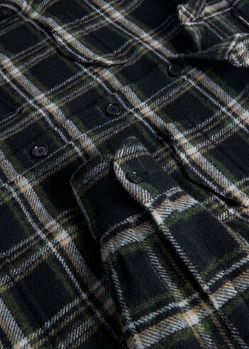 Paul Stuart Wool Plaid Shirt Jacket