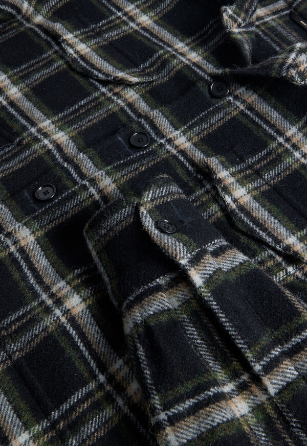 Paul Stuart Wool Plaid Shirt Jacket, image 2