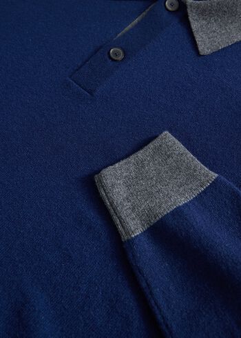 Paul Stuart Cashmere Contrast Collar Polo