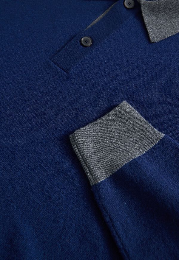Paul Stuart Cashmere Contrast Color Polo, image 2