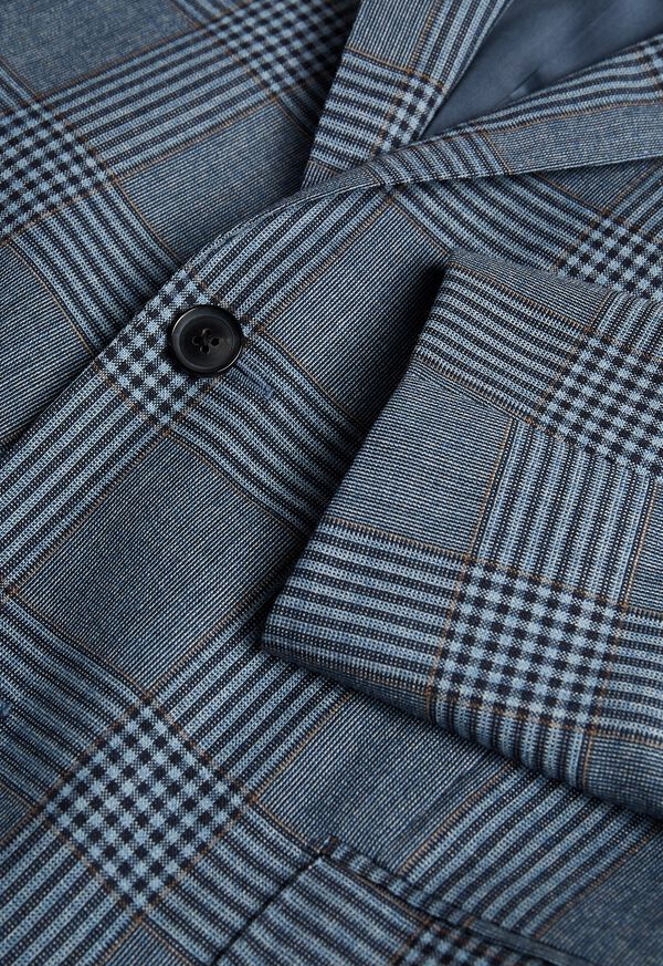 Paul Stuart Blue Plaid Wool Jacket, image 2