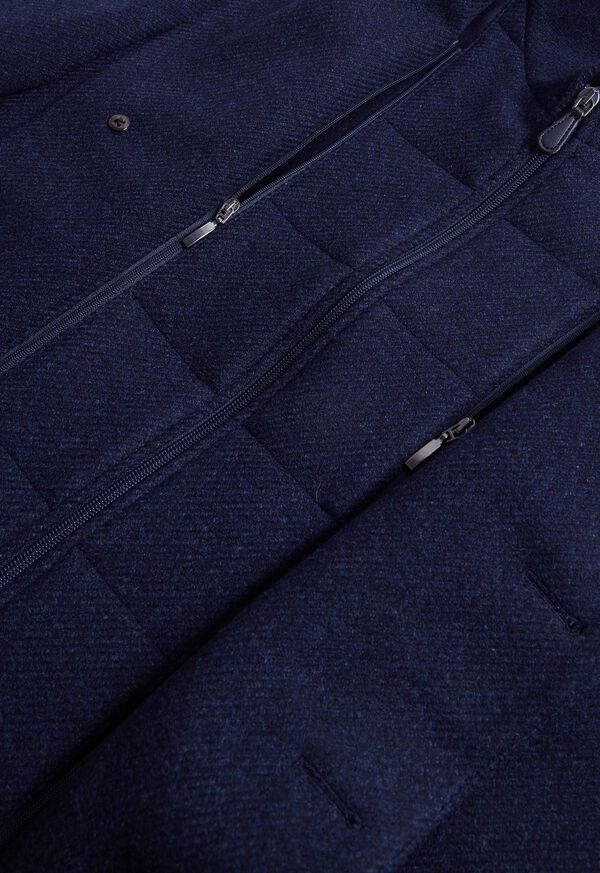Paul Stuart Navy Wool Overcoat with Gilet, image 3