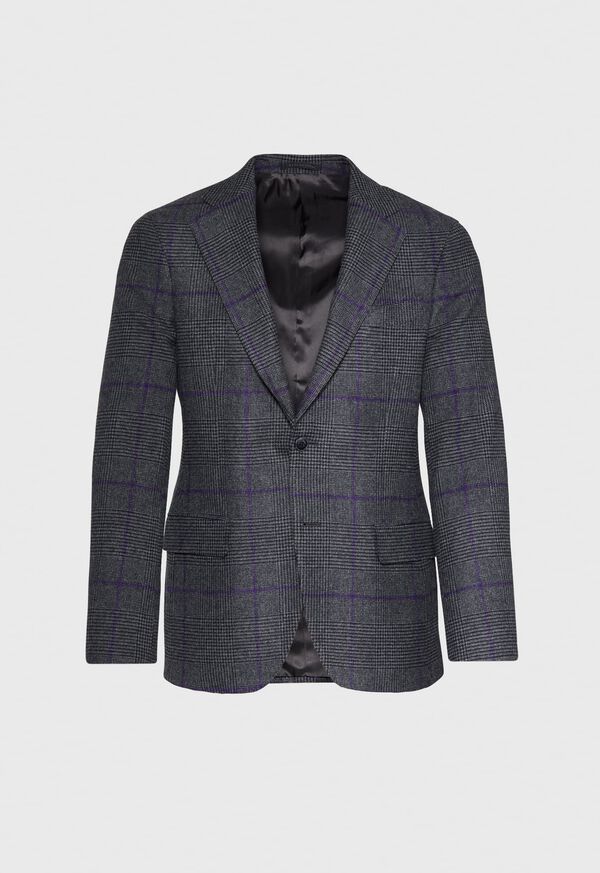 Paul Stuart Charcoal Plaid Wool Jacket, image 1