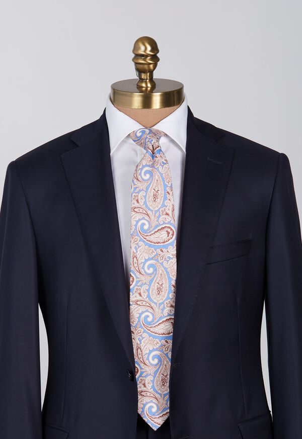 Paul Stuart Silk & Linen Paisley Tie, image 4