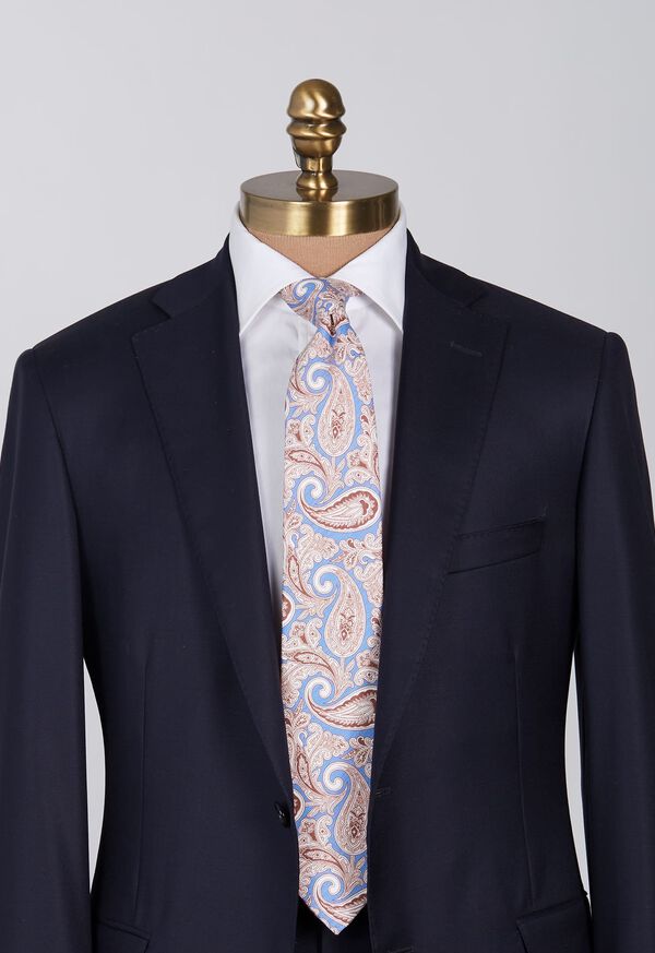 Paul Stuart Silk & Linen Paisley Tie, image 2