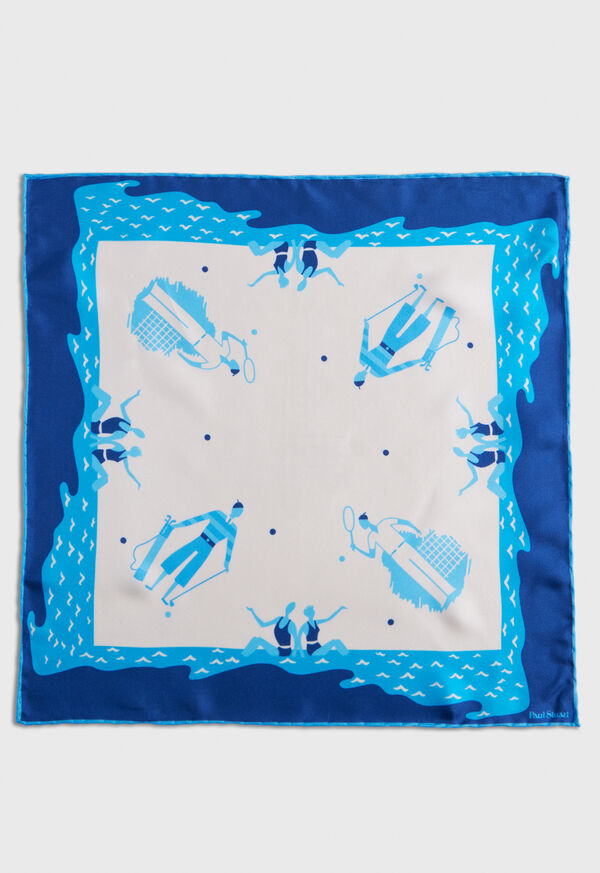 Paul Stuart Silk Twill Summer Sports Pocket Square, image 2