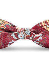 Paul Stuart Brown and Navy Paisley Bowtie, thumbnail 1