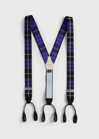 Paul Stuart Wool Plaid Suspenders, thumbnail 1