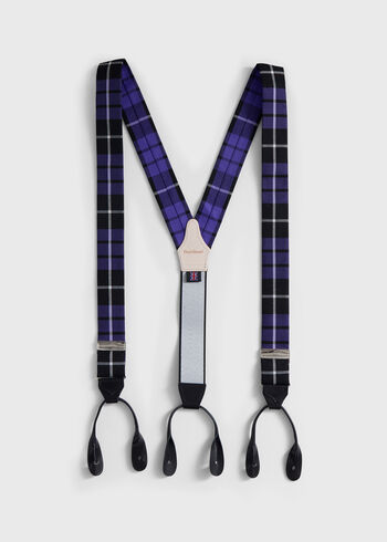 Paul Stuart Wool Plaid Suspenders