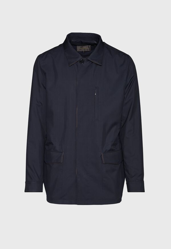 Paul Stuart Silk Leather Trim Field Jacket, image 1