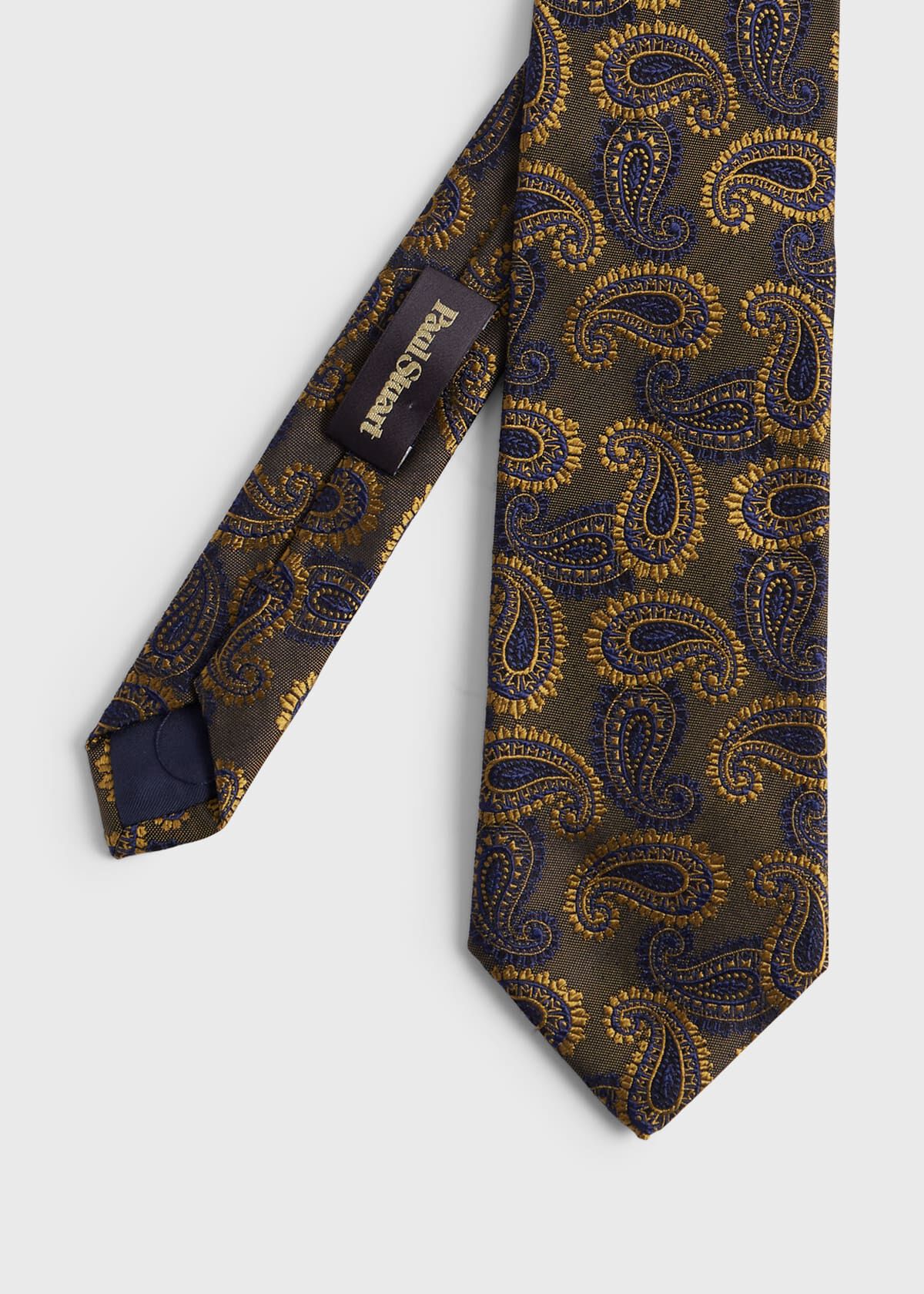 2024年のクリスマス Two Silk Woven Tone Tie Paisley ウイスキー